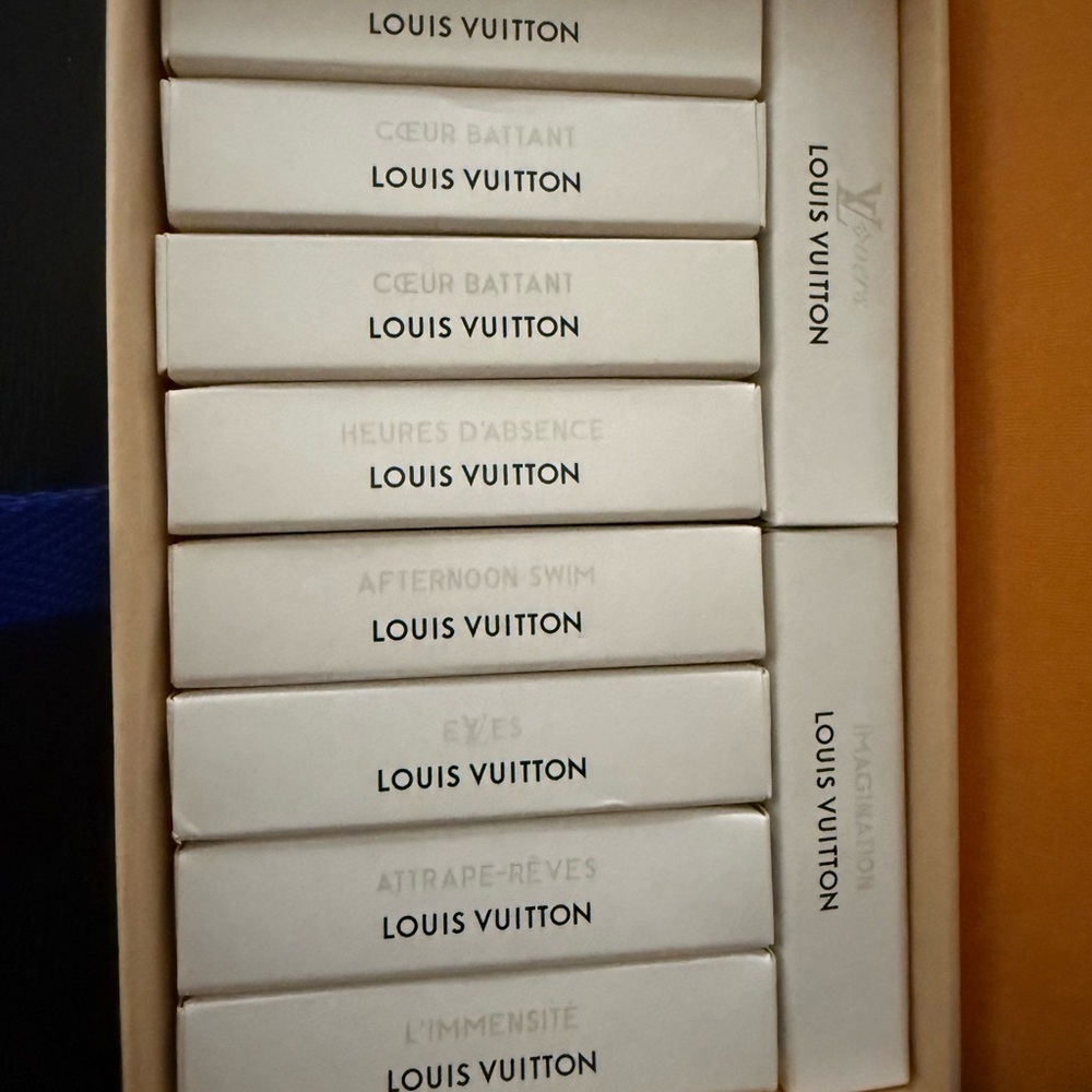 Louis Vuitton Fragrance Set in Signature Orange Box, blue ribbon included. - Picture 2 of 2